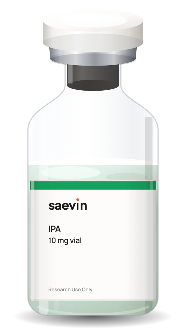 IPA research peptide vial